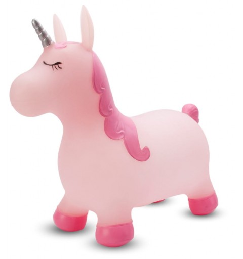 Skoczek dla dzieci do skakania z pompką JEDNOROŻEC 60 cm | Pudrowy Róż